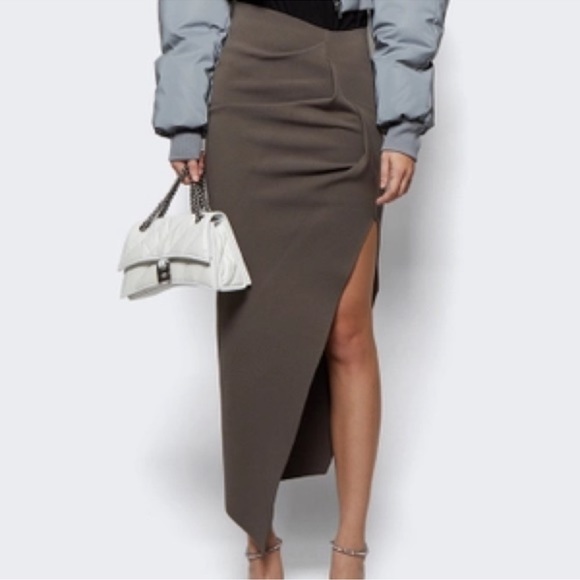 Rick Owens Rent Skirt in Dust - Picture 2 of 16